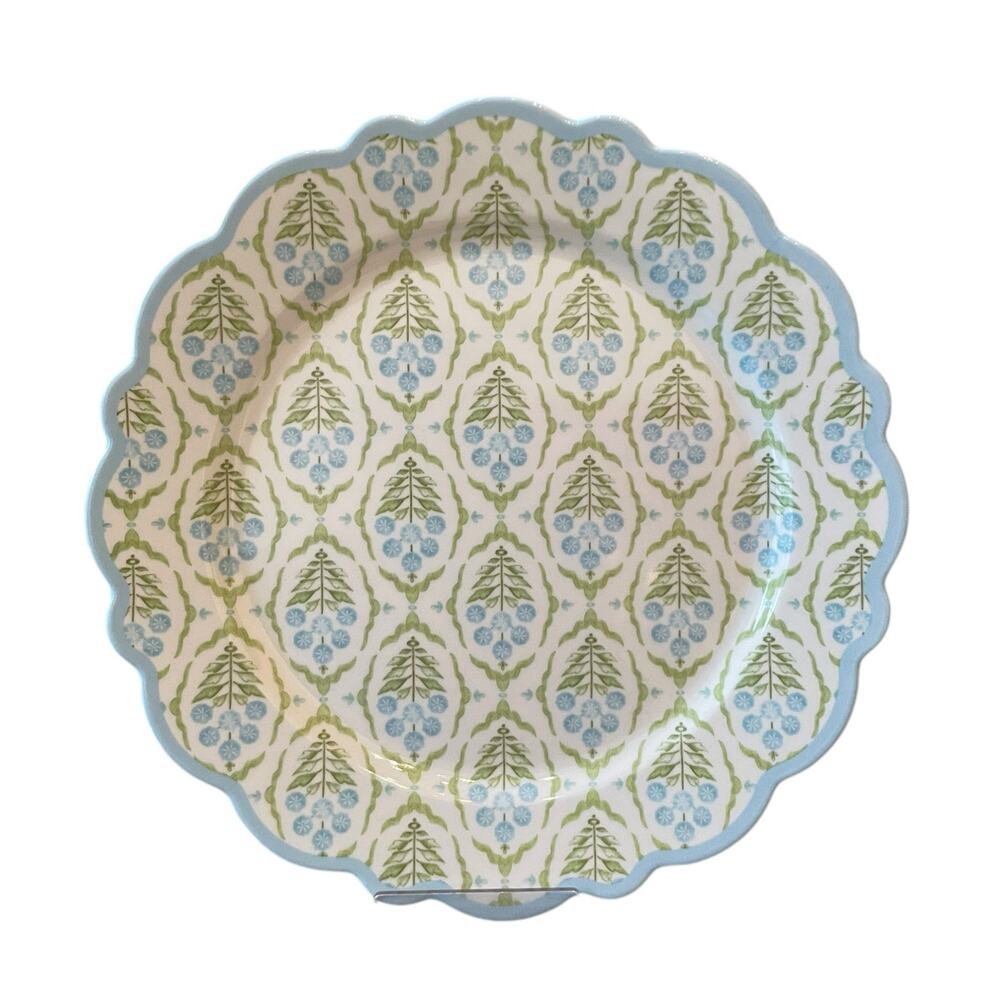 Lillian August French Farmhouse Floral Melamine Salad Plates 9in Set of 4 New